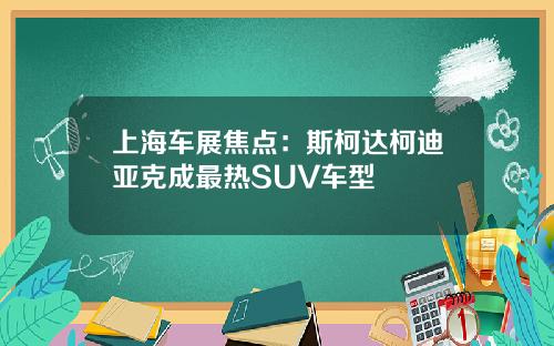 上海车展焦点：斯柯达柯迪亚克成最热SUV车型