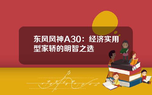 东风风神A30：经济实用型家轿的明智之选