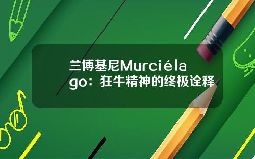 兰博基尼Murciélago：狂牛精神的终极诠释