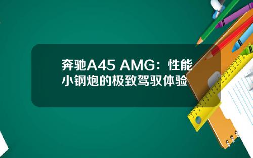 奔驰A45 AMG：性能小钢炮的极致驾驭体验