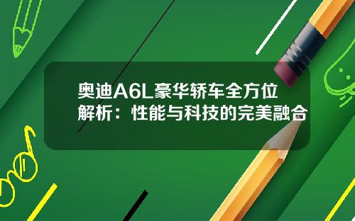 奥迪A6L豪华轿车全方位解析：性能与科技的完美融合