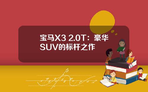 宝马X3 2.0T：豪华SUV的标杆之作