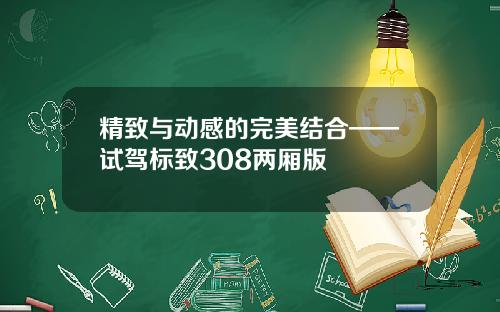 精致与动感的完美结合——试驾标致308两厢版
