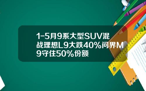 1-5月9系大型SUV混战理想L9大跌40%问界M9守住50%份额