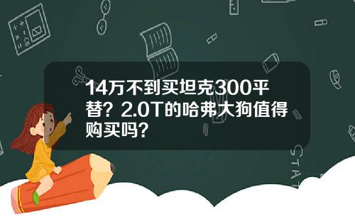 14万不到买坦克300平替？2.0T的哈弗大狗值得购买吗？