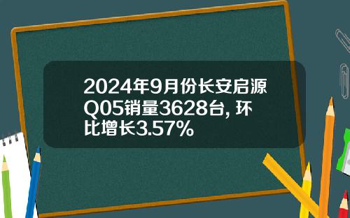 2024年9月份长安启源Q05销量3628台, 环比增长3.57%
